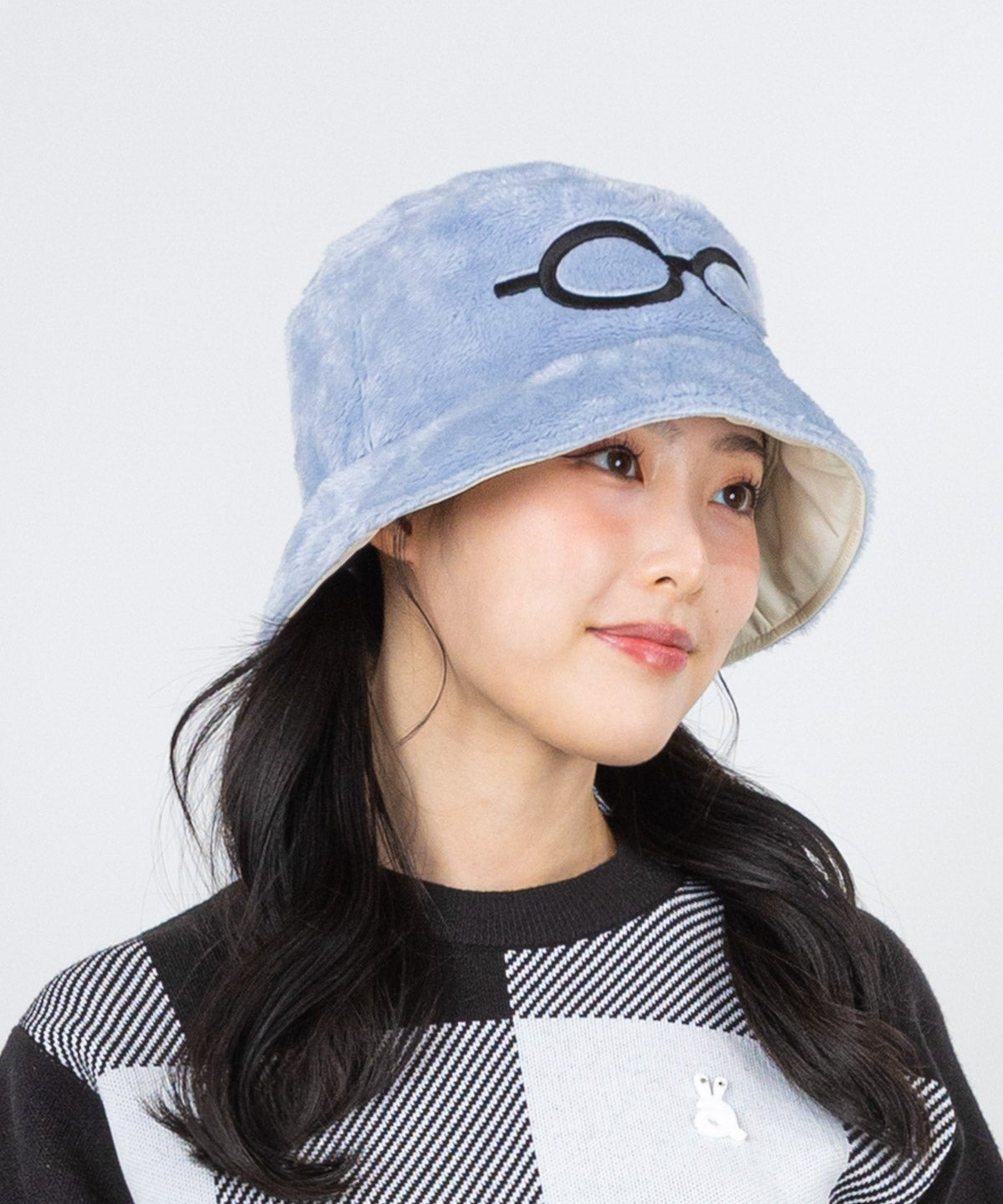 モデル着用画像（サックスブルー)