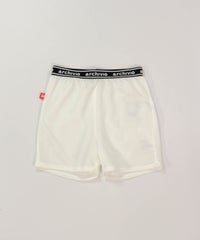 ウエストロゴ保温ペチパンツ（ホワイト）フロント）