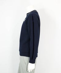  【メンズ】袖ラインワッフルプルオーバー（ネイビー）サイド
