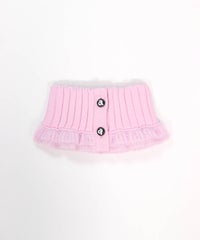 リブフリルスヌード（ピンク）フロント