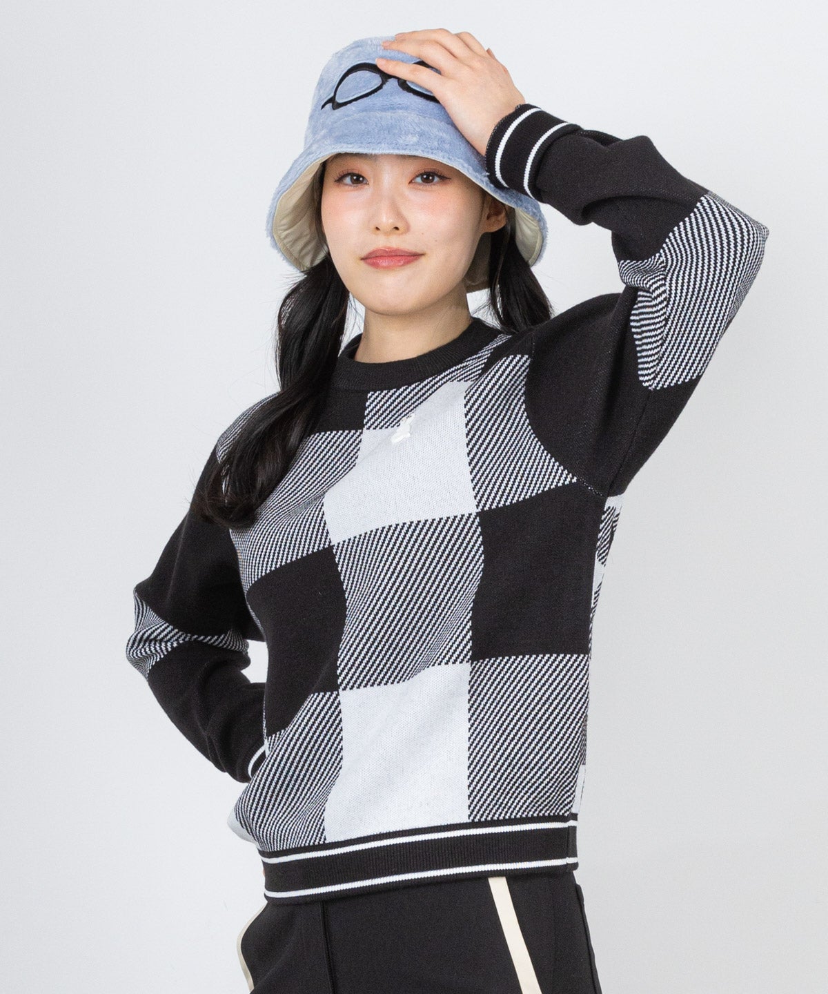 ブロックチェック柄ニット|アルチビオ - ゴルフウェアや婦人服通販