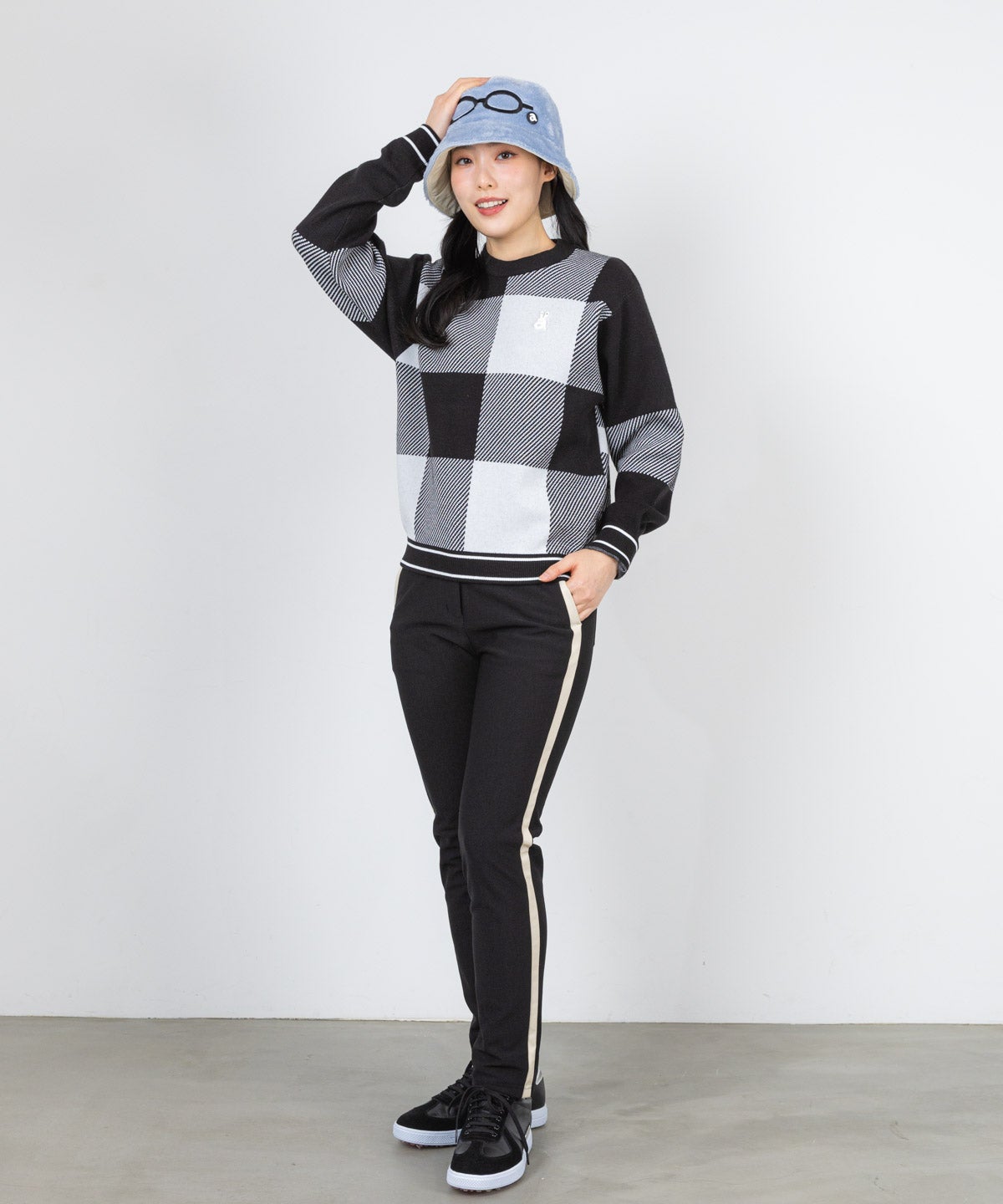 ブロックチェック柄ニット|アルチビオ - ゴルフウェアや婦人服通販