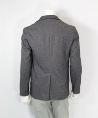 【メンズ】ウールライク保温ジャケット（グレー）後ろ