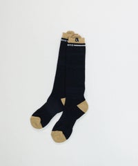  配色ロングソックス（ネイビー）