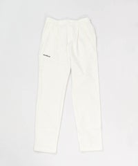 【メンズ】コットン混ポイント刺繍パンツ（ホワイト）前