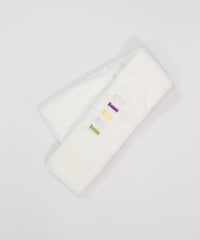 ピコ刺繍ファーネックウォーマー（ホワイト）