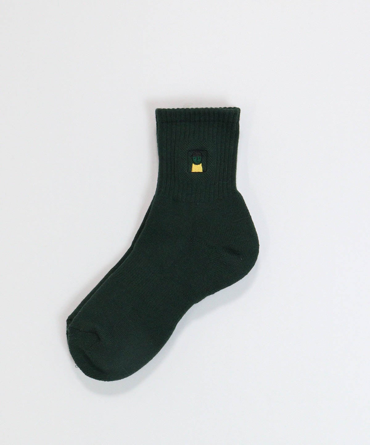 ピコ刺繍リブソックス（グリーン）