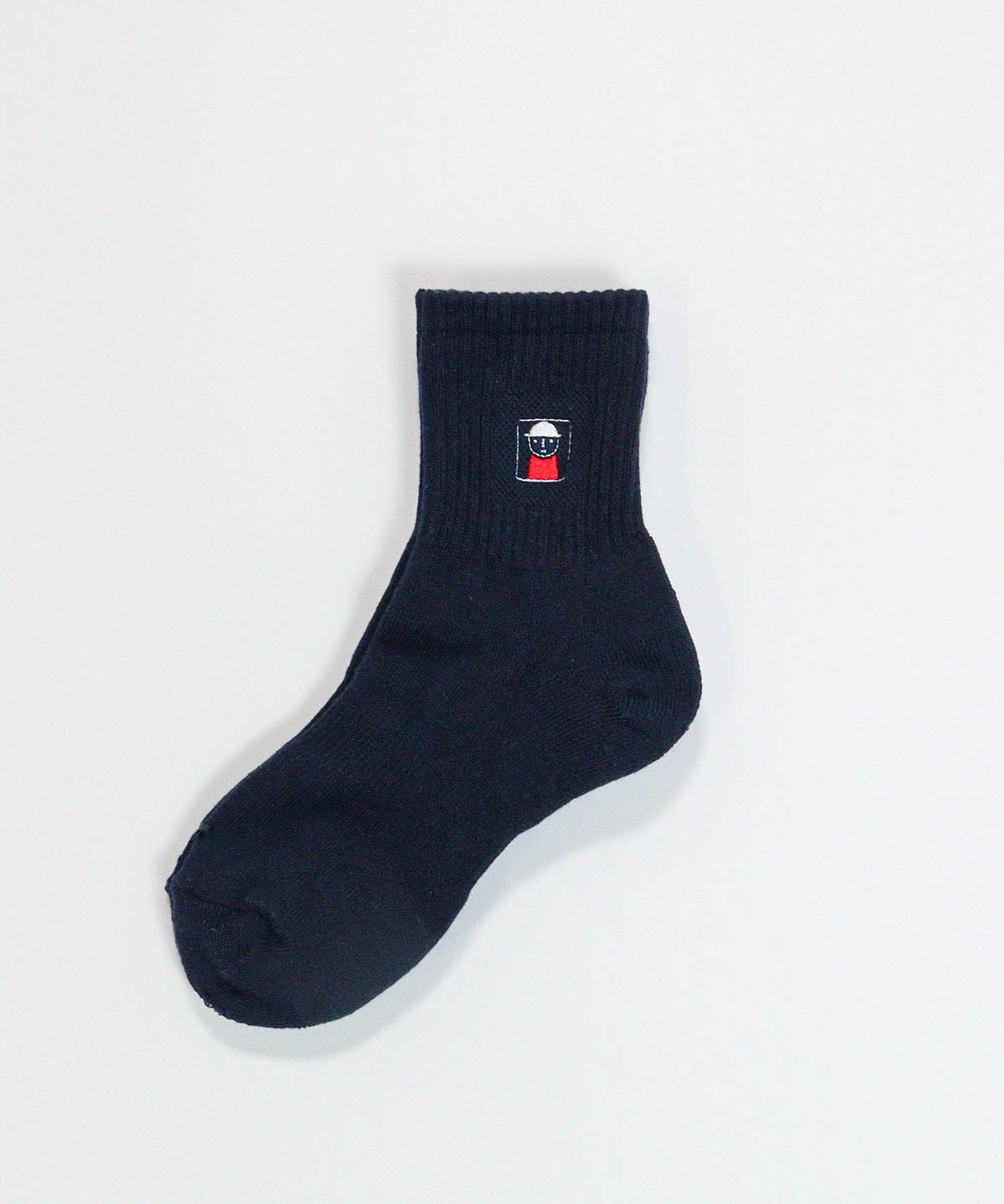 ピコ刺繍リブソックス（ネイビー）