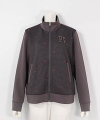 千鳥柄切替UVブルゾン（グレー）フロント