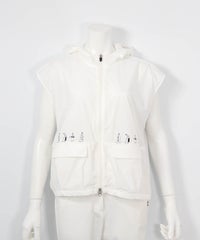 バックメッシュジップベスト（ホワイト）前