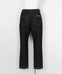デニムライク撥水ストレッチパンツ（ブラック）バック