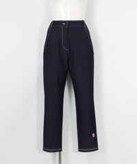 デニムライク撥水ストレッチパンツ（ネイビー）フロント