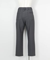 デニムライク撥水ストレッチパンツ（グレー）バック