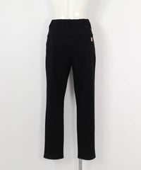 トリコットリブテーパードパンツ（ブラック）バック