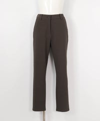 トリコットリブテーパードパンツ（グレー）フロント