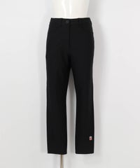 バックハート刺繍発熱裏起毛パンツ（ブラック）前