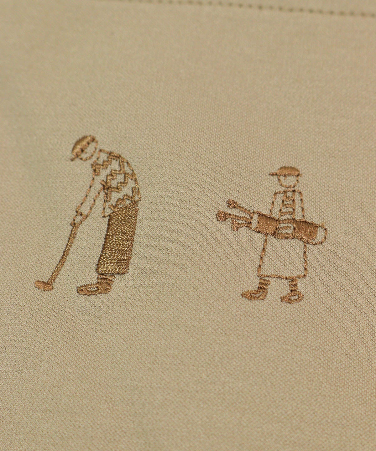 ポケット刺繍アップ（ベージュ）