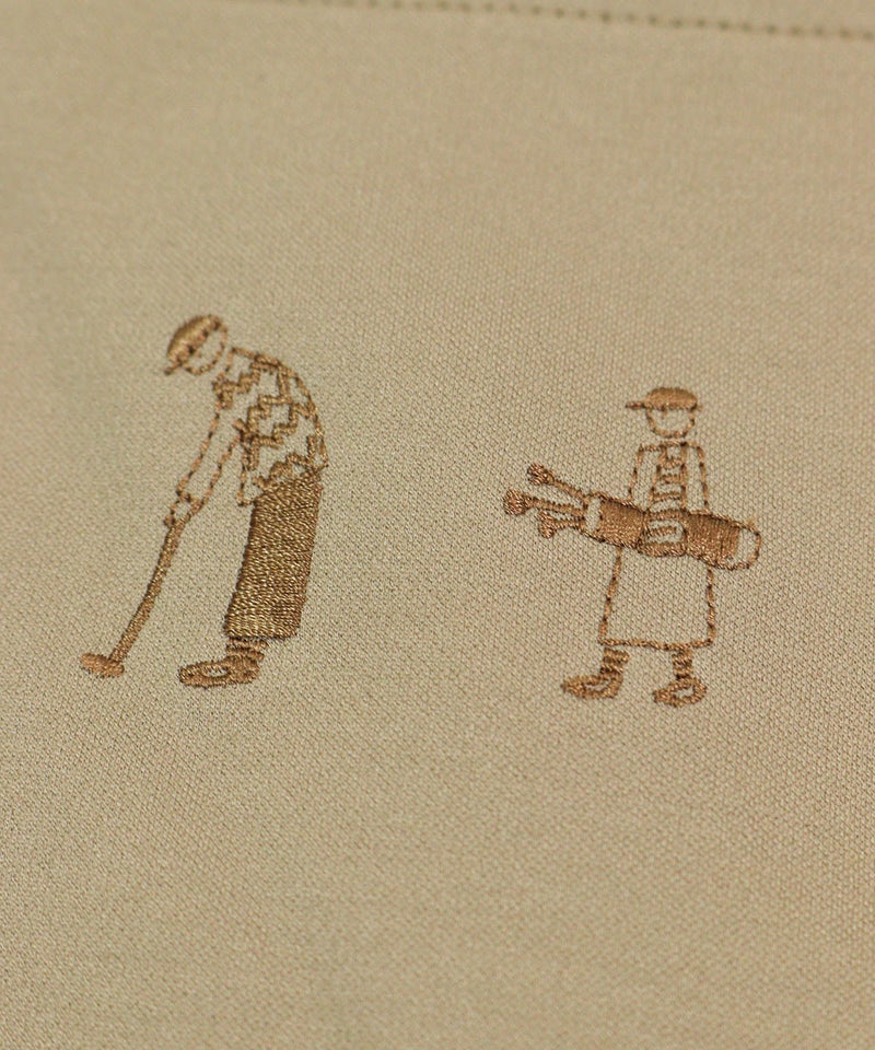 ポケット刺繍アップ（ベージュ）