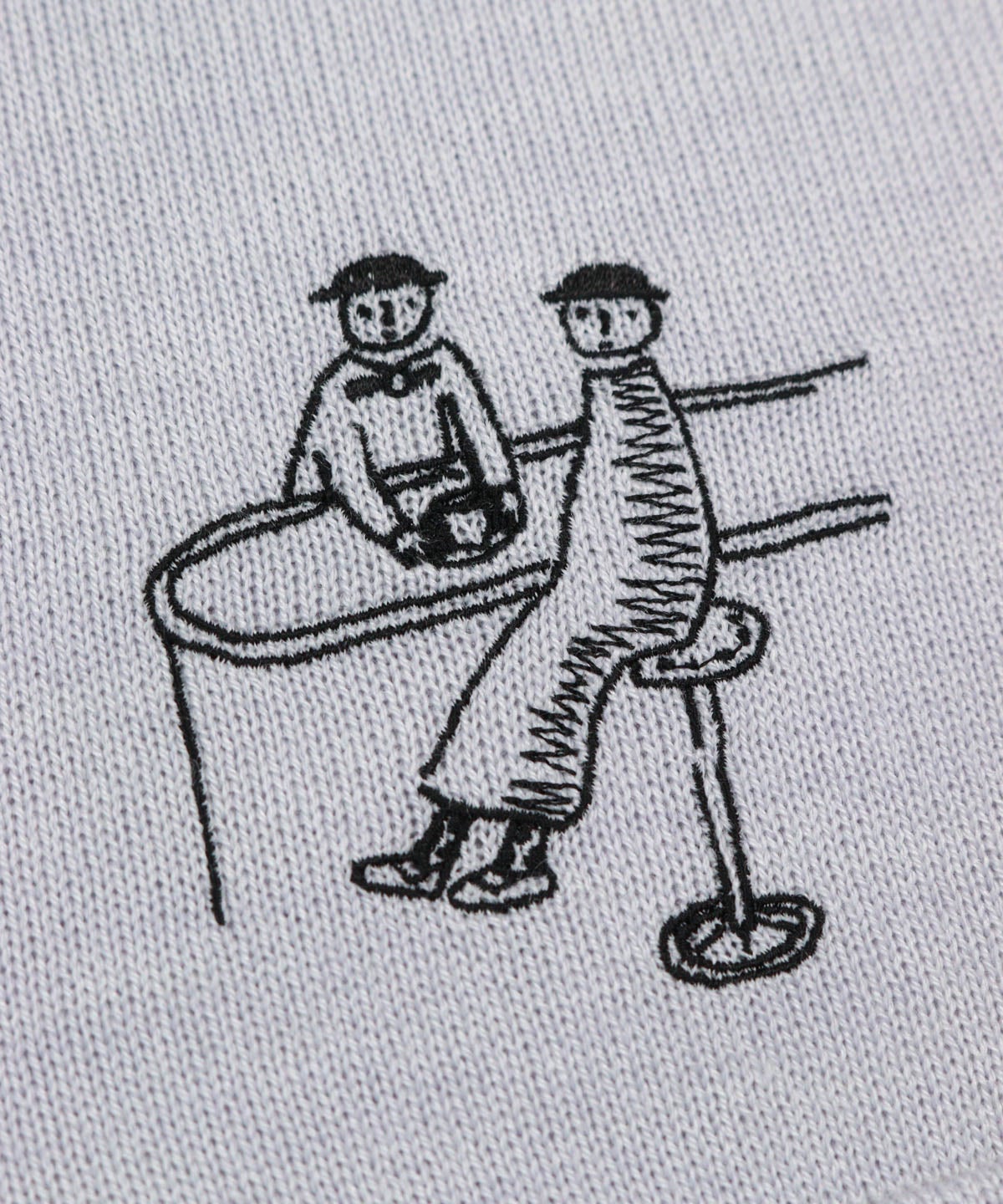 刺繡部分（ライトグレー）