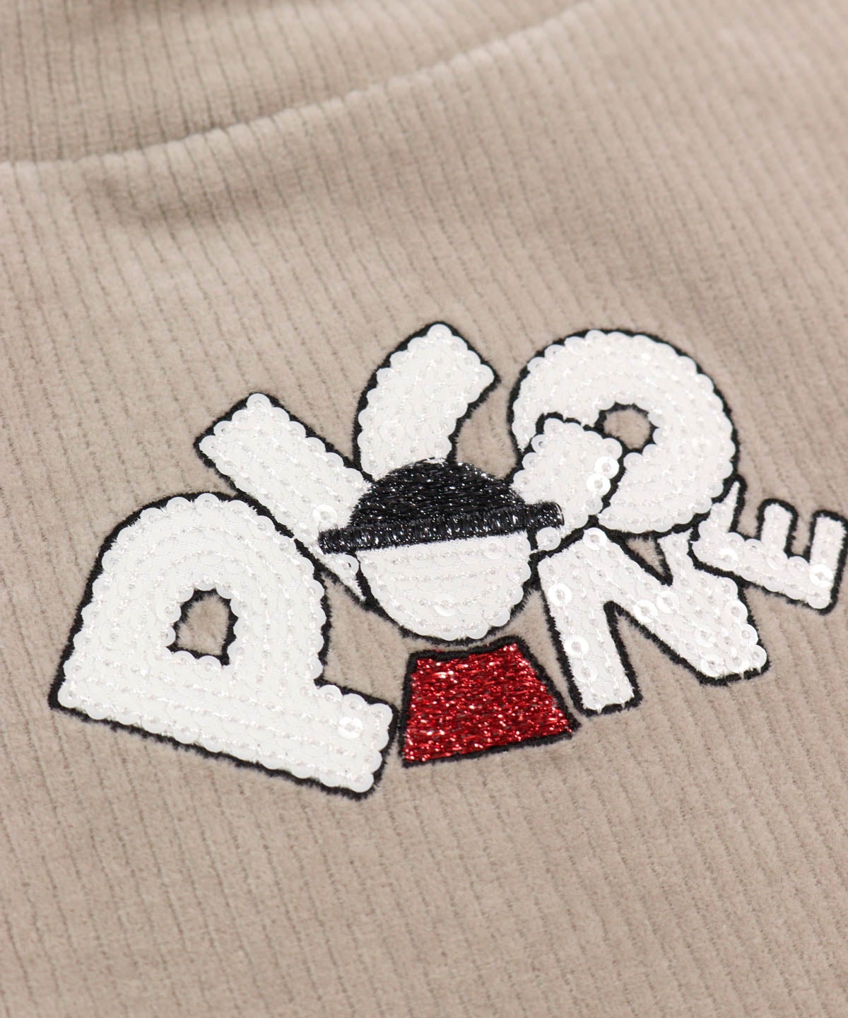 スパンコール刺繍（ベージュ)