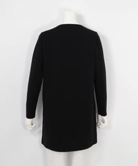 チェーン刺繍発熱ポンチチュニック(ブラック)後ろ