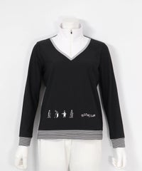 レイヤード風ジッププルオーバー（ブラック）