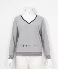 レイヤード風ジッププルオーバー（ライトグレー）