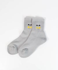ピコ刺繍リブソックス（ライトグレー）