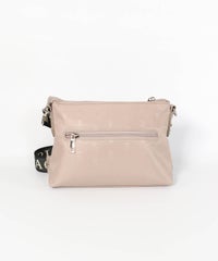 ピコエンボス柄ミニショルダーバック後（ベージュ）