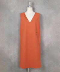 ウールライクジャンパースカート（オレンジ）前