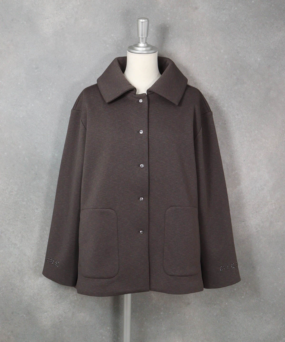 ステンカラージャケット（ブラウン）