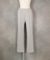 裏起毛ピンタックスウェットパンツ（ライトグレー）フロント