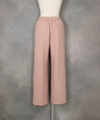 発熱ワイドストレートパンツ（ピンク）バック