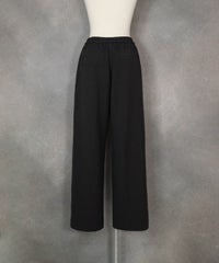 発熱ワイドストレートパンツ（グレー）バック