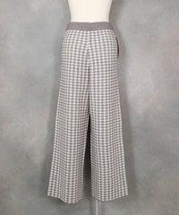 千鳥ニットワイドパンツ（グレー）後ろ