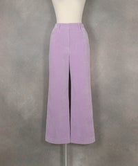 コットン混コーデュロイパンツ(ライトパープル)前