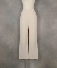 コットン混コーデュロイパンツ(ホワイト)前