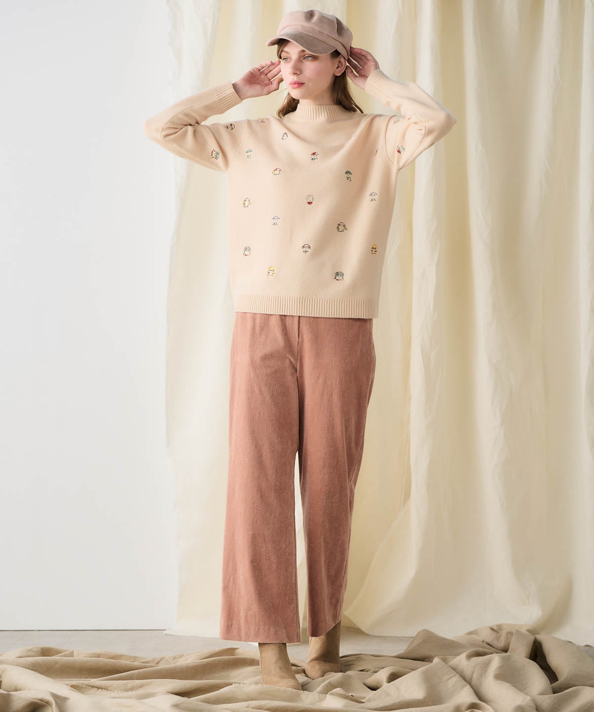 モデル着用画像(ベージュ)