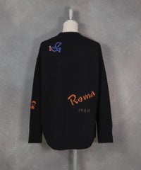 カシミヤ100％ロゴデザインニット（ブラック）バック