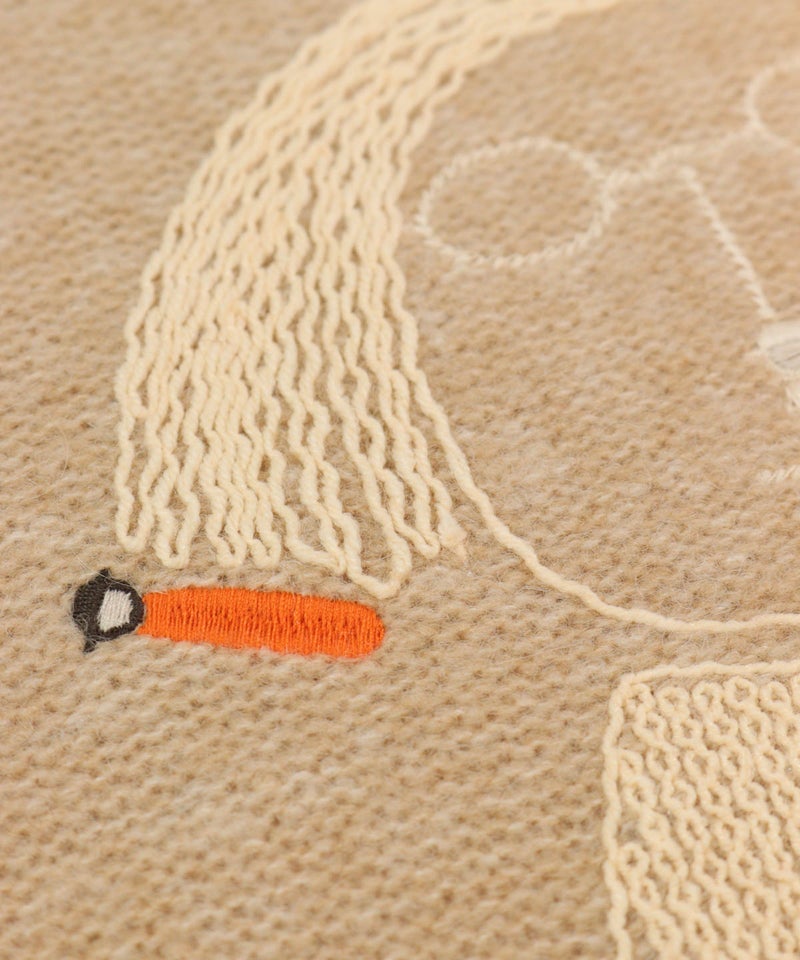 刺繍部分アップ（ベージュ）