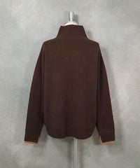 カシミヤ100％ポイントピコニット（ブラウン）バック