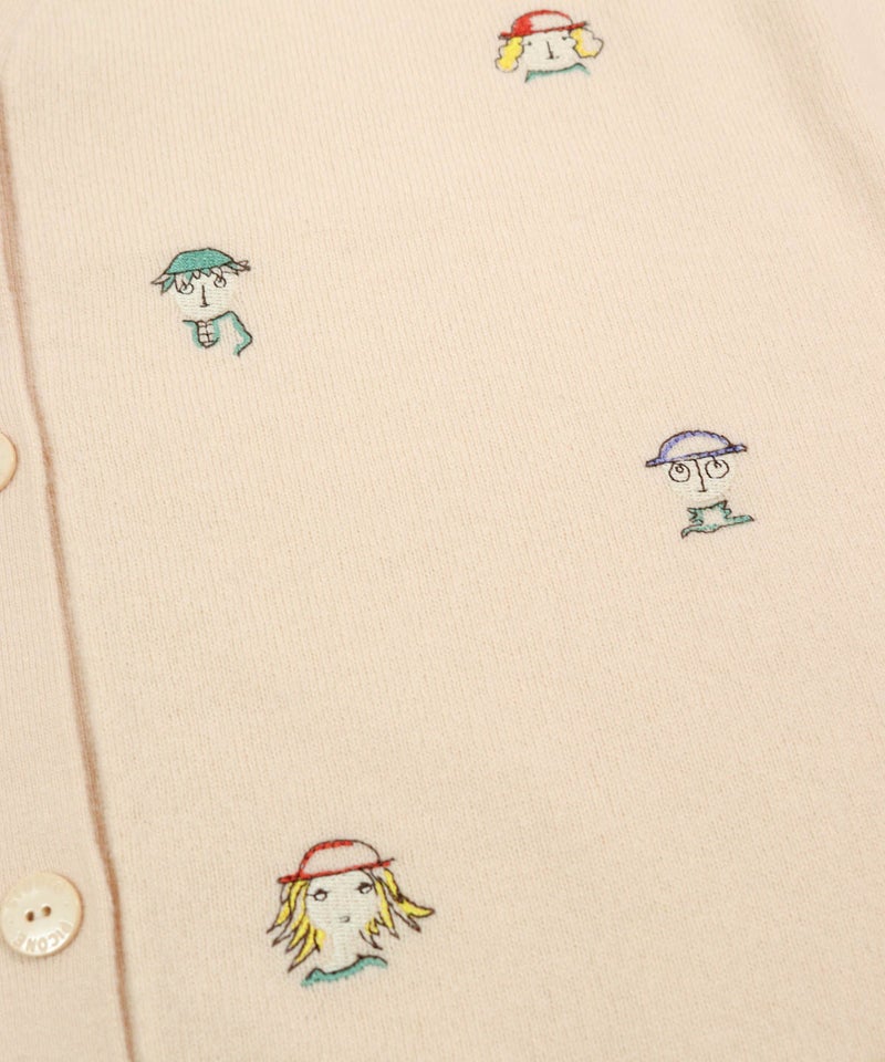 刺繡（ベージュ）