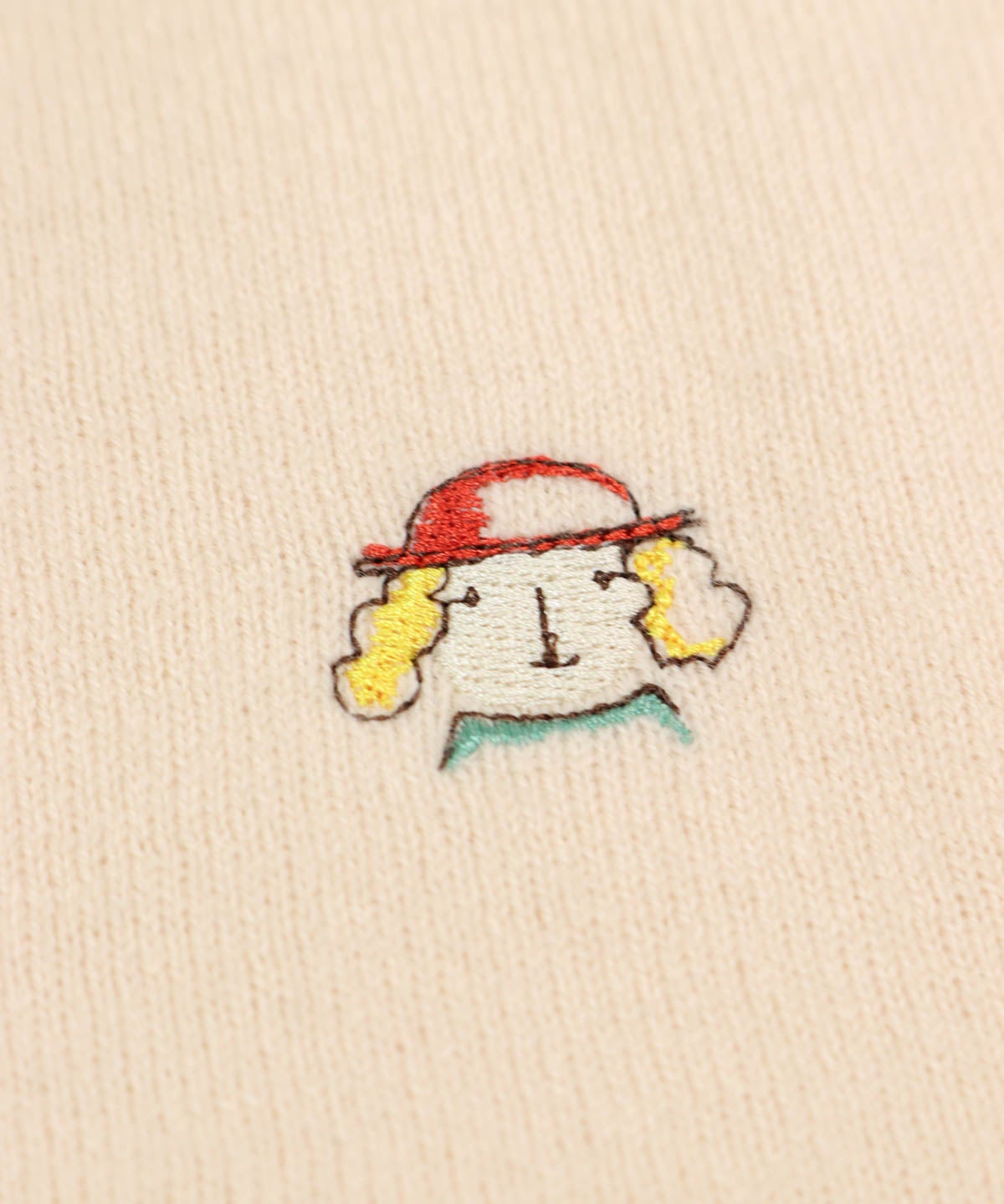 刺繡（ベージュ）