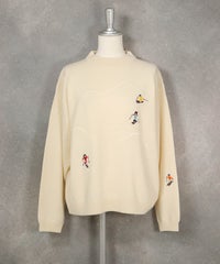 スキーピコ刺繍ニット（ホワイト）前