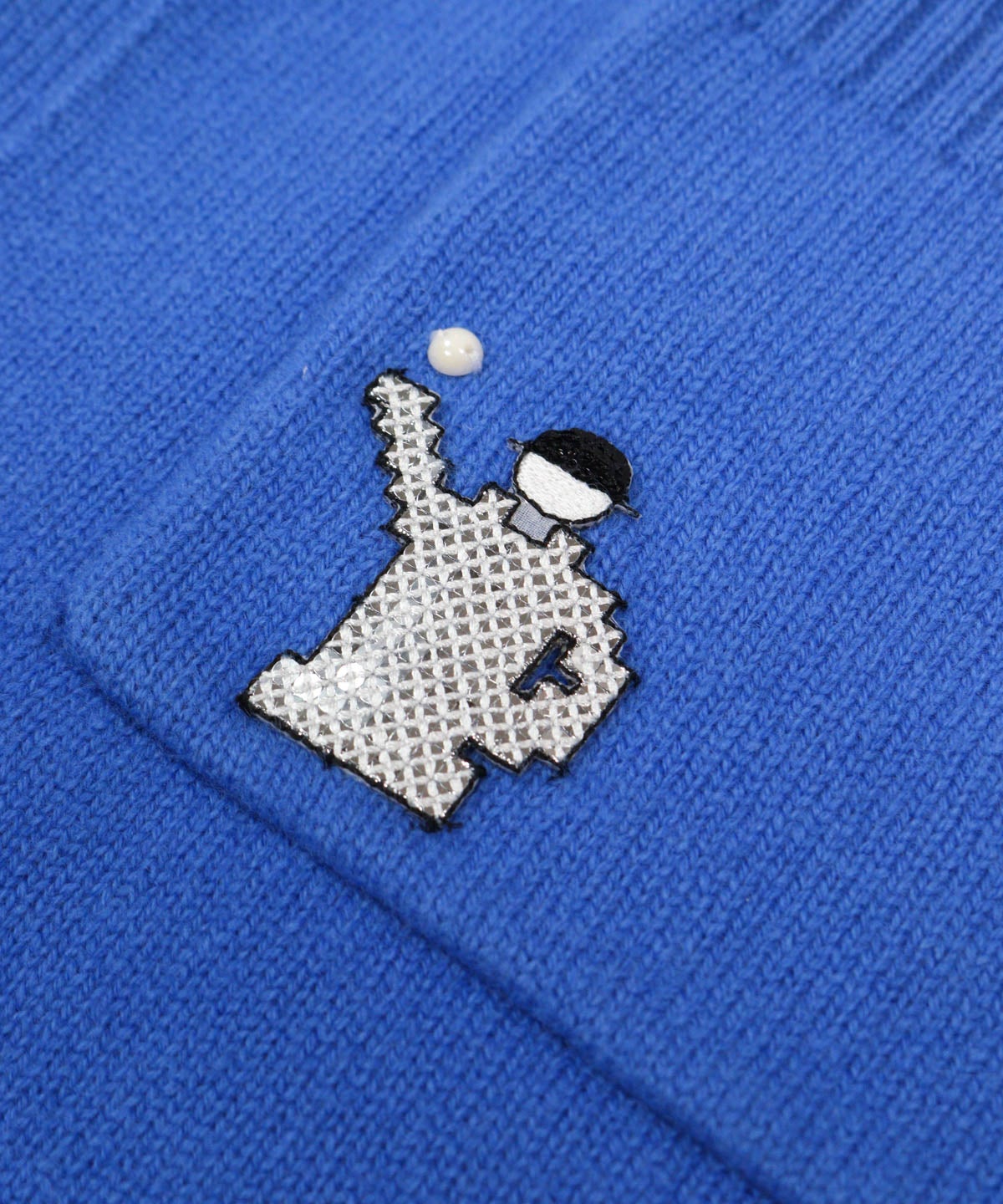 刺繡部分(ブルー)