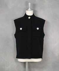 ハイネックニットベスト（ブラック）