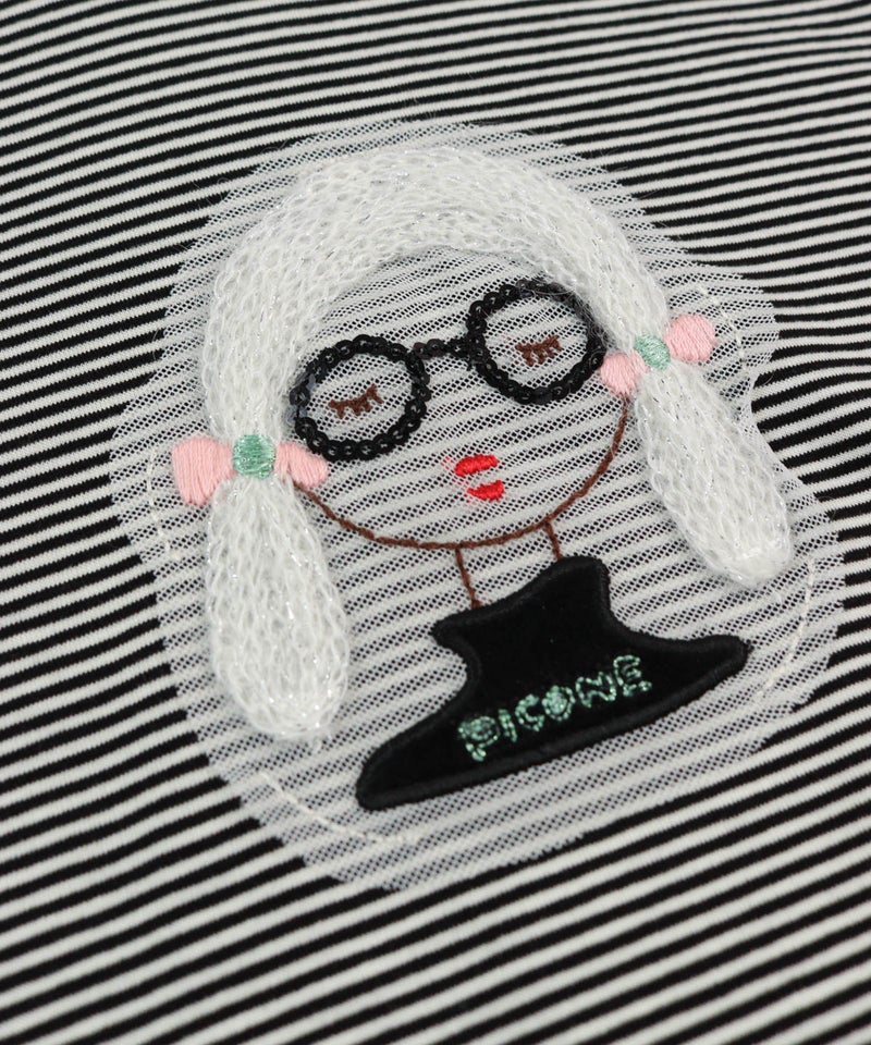 刺繍部分（ブラック×ホワイト）