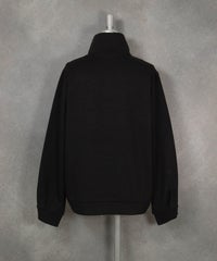保温発熱刺繍ハイネックプルオーバー（ブラック）バック