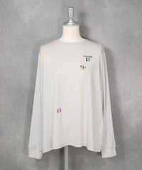 ビーズ刺繍プルオーバー(ライトグレー）前