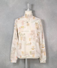 水彩タッチハイネックプルオーバー（ベージュ）